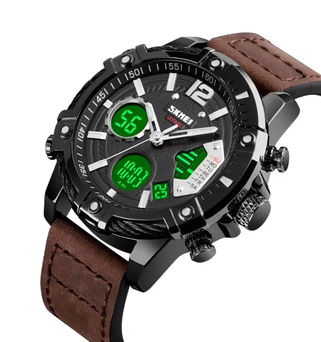 Мужские наручные часы Skmei 1618 (Коричневые) Винница - изображение 4