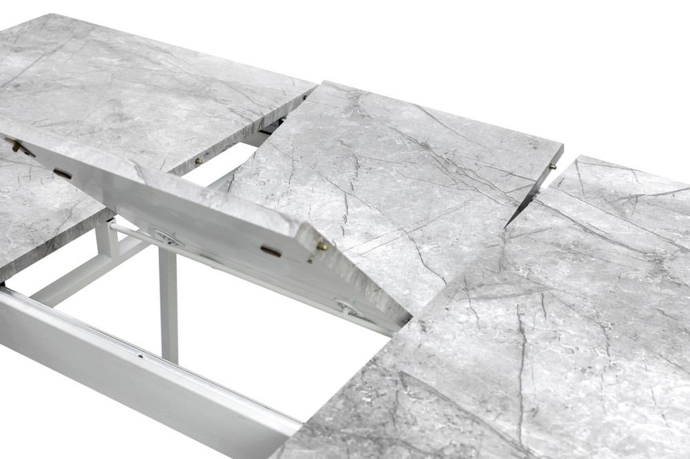 Стіл Етна 120(+40)*75 білий метал/базальт Київ - фото 5