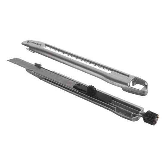 Ніж сегментний, 9 мм, металевий, посилений, гвинтова фіксація INTERTOOL HT-0509 Київ