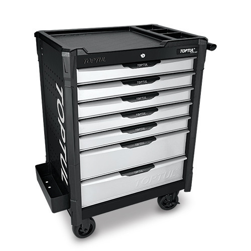 Тележка инструментальная с ящиками (BUMPER SERIES) 7 секций (черная) TOPTUL TCAP0707 Одесса - изображение 1