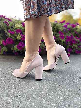 Туфлі жіночі SEE SEVEN пудра натуральна замша каблук 10 см (3535) Коломия