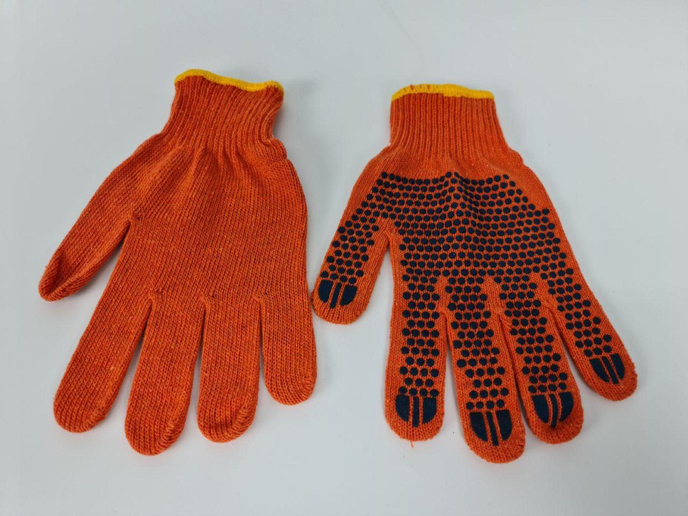 Господарські рукавички щільні 10 кл/3н жовтогаряча з ПВХ покриттям Польща (10 пар) Харків - фото 3