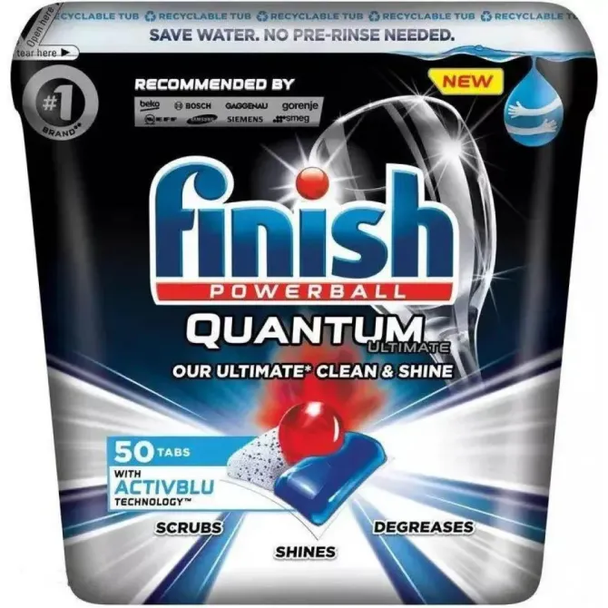 Капсули для посудомийних машин Finish Quantum Ultimate Powerball 50 шт. Львів - фото 1