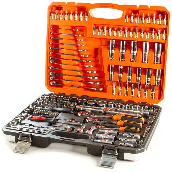 Универсальный набор торцевых головок и гаечных ключей 216 элементов в кейсе Mar-Pol (B58229) Нововолынск - изображение 1