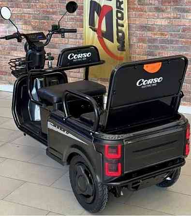 Електричний трицикл Corso SIG-8 1200W 72V/28Ah, 3 місця- Чорний. Харків