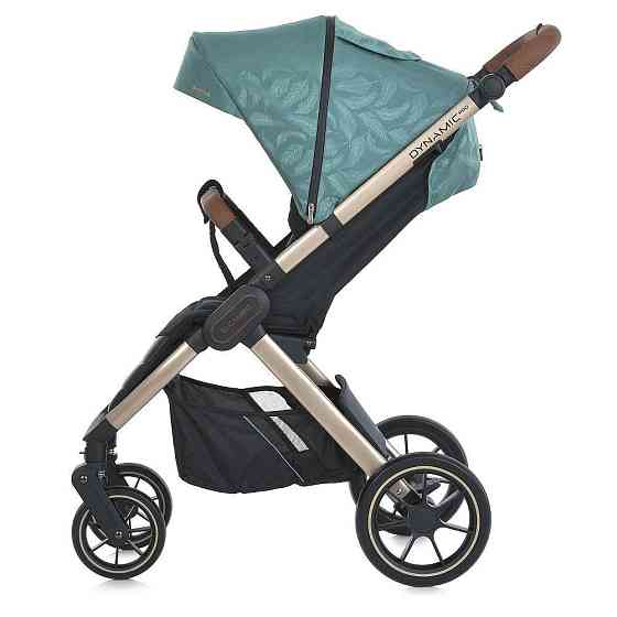 Коляска дитяча EL CAMINO DYNAMIC PRO Special Mint прогулянкова з чохлом та дощовиком М'ятна з пір'ячками (ME 1053G-2) Чернігів
