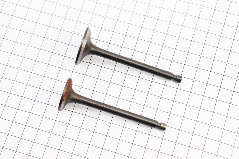 УЦІНКА МБ-D178F/186F Клапан впускний (h-79,8; D-30,4; d-6), випускний (h-79,8; D-25,5; d-6) к-кт 2шт 178F, широка канавка сухаря (іржавий, див. фото) Киев - изображение 1