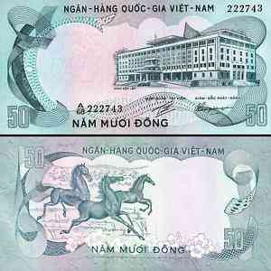 Vietnam South Південний В'єтнам - 50 Dong 1972 Pick 30 aUNC Полтава