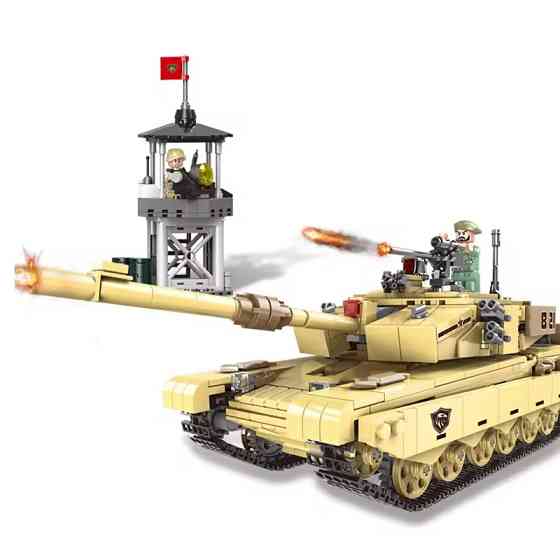 Конструктор дитячий.Танк ігровий конструктор військовий на 1340 деталей колір хакі XB-06021 Кам'янець-Подільський