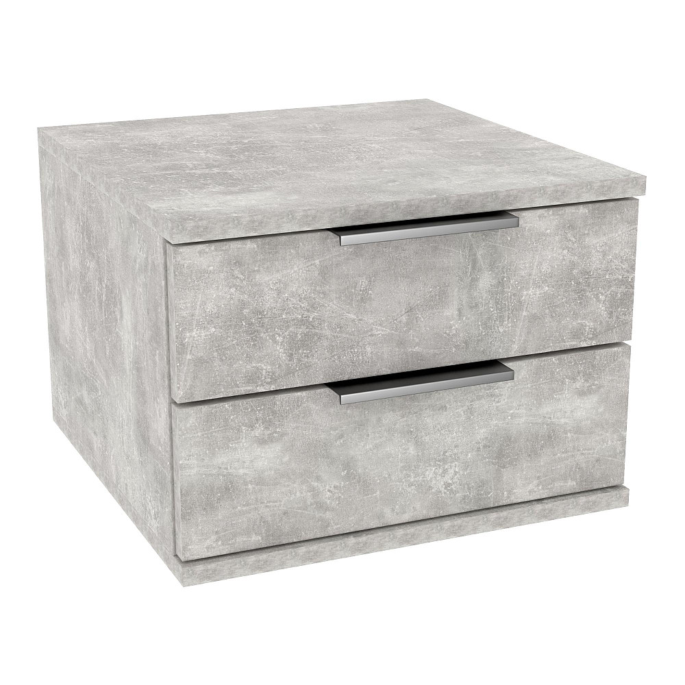 Тумба навесная прикроватная Кристалл, Бетон, 400/400/290 Львов - изображение 1