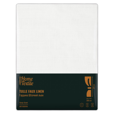Штора Ardesto Гардина штучний льон 100% поліестер 300х270 см, білий (ART1080WH) Вінниця - фото 5