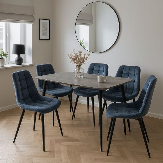 Стілець Гламур бархат велюр сірий Дніпро