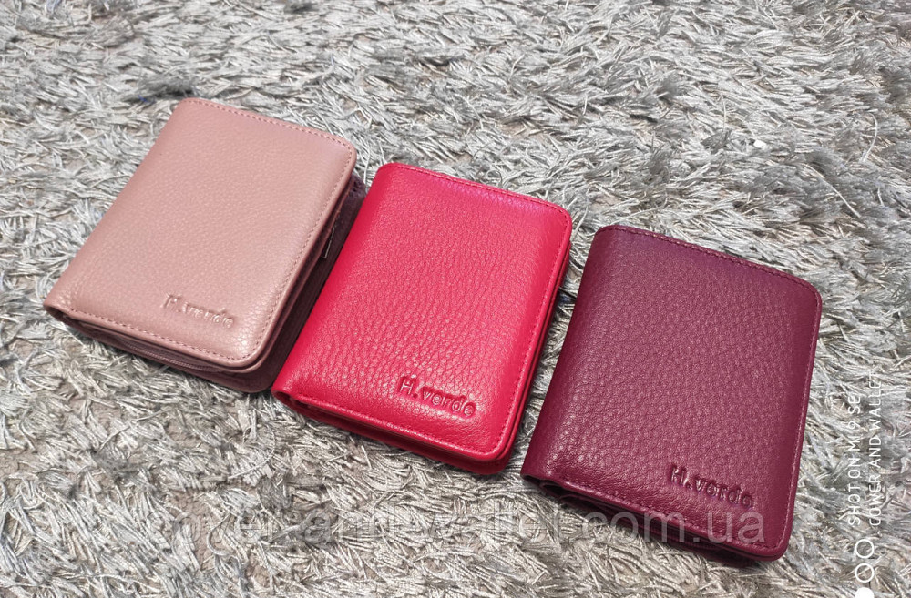 Небольшой женский кожаный кошелек цвета марсала Helen Verde Киев - изображение 9