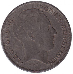 Монета 5 франків. 1941 рік, Бельгія. (Der Belgen) Полтава - фото 1