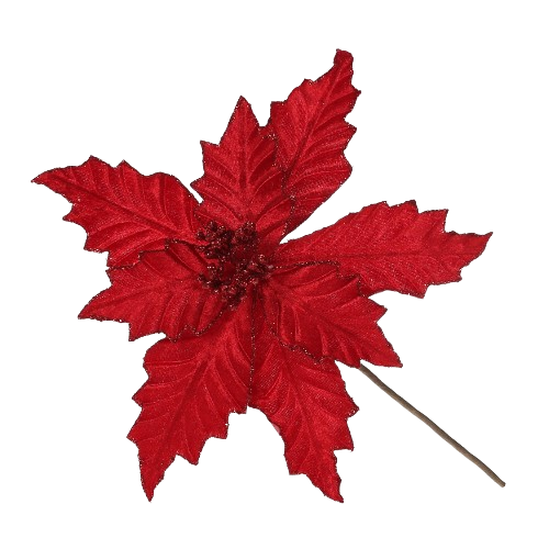 Декоративна квітка Пуансетія 24см, колір - червоний Житомир - фото 1