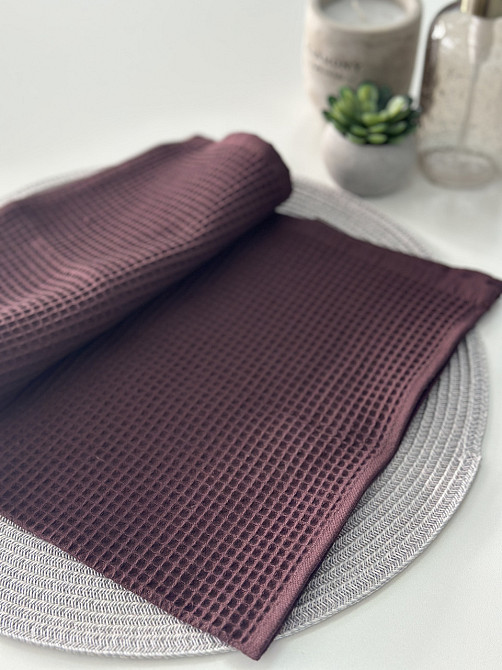 Вафельний рушник Ideal Textile 70х140 см 240 г/м2 (56860827) Коричневий Чернівці - фото 5