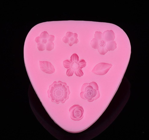 Молд маленький Квіточки 80 на 75 мм рожевий Київ - фото 5