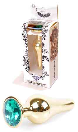 Анальна пробка Boss Series - Jewellery Gold BUTT PLUG Green, BS6400069 Sex Aura Київ