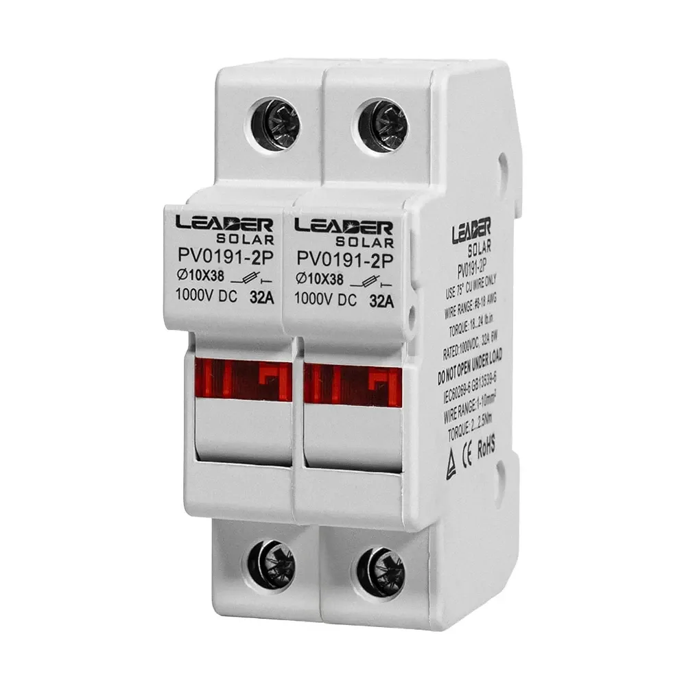 Роз'єднувач запобіжників 32A Leader PV0191-2P DC 1000V (42-00219) Киев - изображение 1