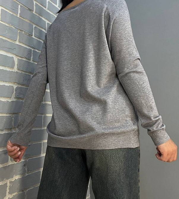 Джемпер женский ACCORDDREAM 9067 тонкий свитер россыпь камней, серый, one size Киев - изображение 7