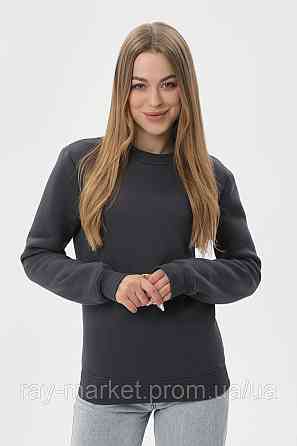 Світшот жіночий базовий утеплений RAY BASIC темно-сірий (U0301W-Dark Grey) Київ