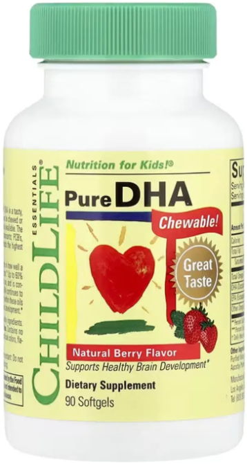 Риб'ячий жир для дітей Chil Life Pure DHA Chewable 90 гел капсули Київ - фото 1