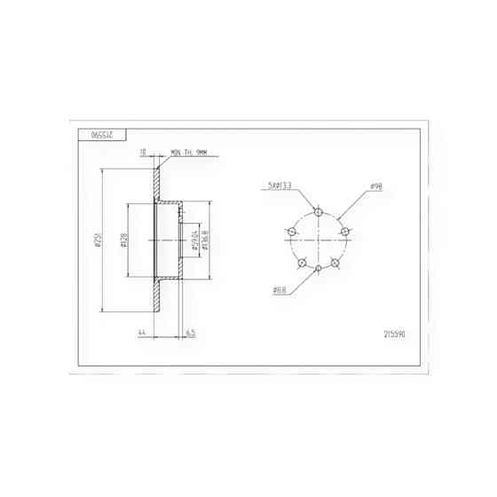 Диск Alfa Romeo 147, 156, 164 задній (d251x10mm) гальмівний Мукачево