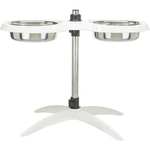 Миска Trixie для собак, на регулируемой подставке, белая, 2х2,4 л, d:25 см (меламин/металл) Винница - изображение 3