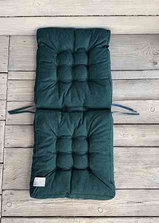 Подушка для стільців (50x120х8 см) подвійна Decorator Мальмо колір лазурний 84-131 Київ