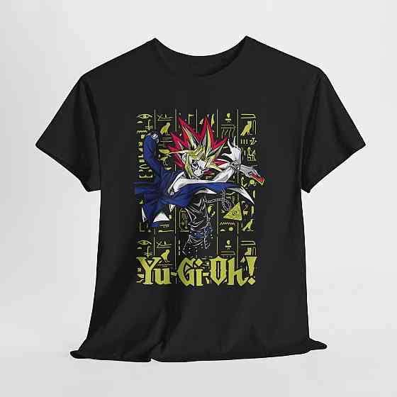 Футболка з аніме принтом Йу Гі Ох Нев оверсайз (S/M/L) Чорний AnimeJ0569 Дніпро