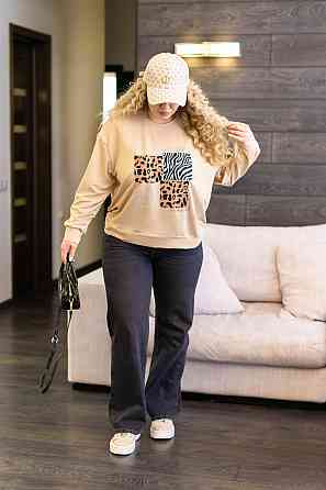 Трикотажний жіночий світшот двонитка "Safari" | Норма і батал Київ