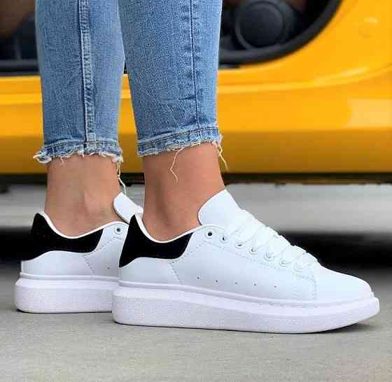 .Жіночі зимові Кросівки Білі Сліпони з МЕХОМ Мокасини A!exander Mc@ueen (розміри: 36) — 205 Дніпро