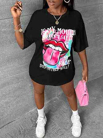 Футболка жіноча з принтом  42 Чорний 2664082682 Дніпро