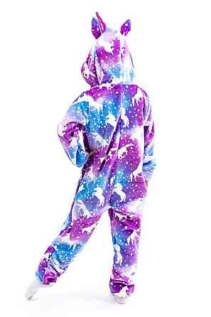 Детская пижамкигуруми детский и подростковый Единорог, фиолетовый, пижама -  комбинезон на молнии домашний топ Киев