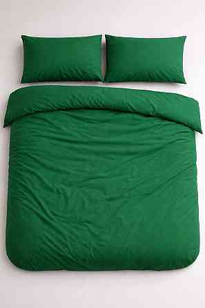 Підковдра на блискавці Ecotton двоспальна 175х215 см фланель з бавовни однотонна зеленого кольору Коломыя