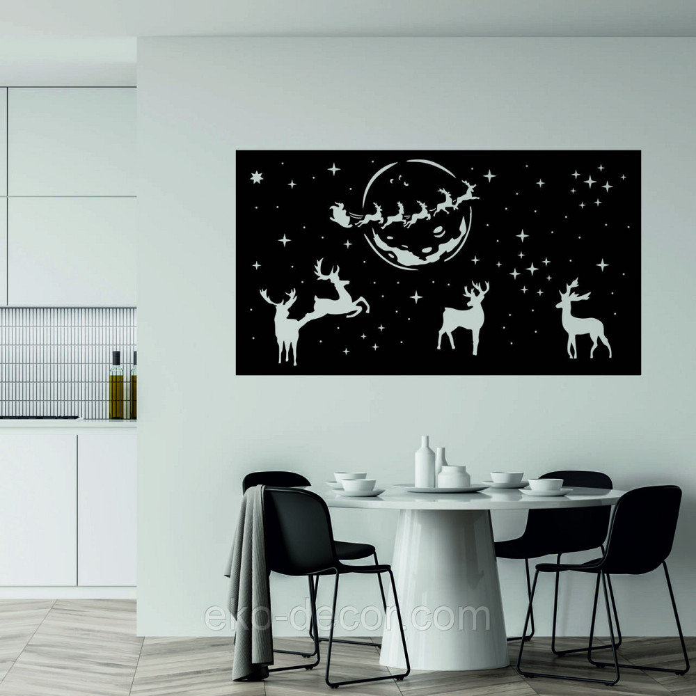 Декоративное настенное Панно «Новый год» Декор на стену 70*38 см, Черный Киев - изображение 6