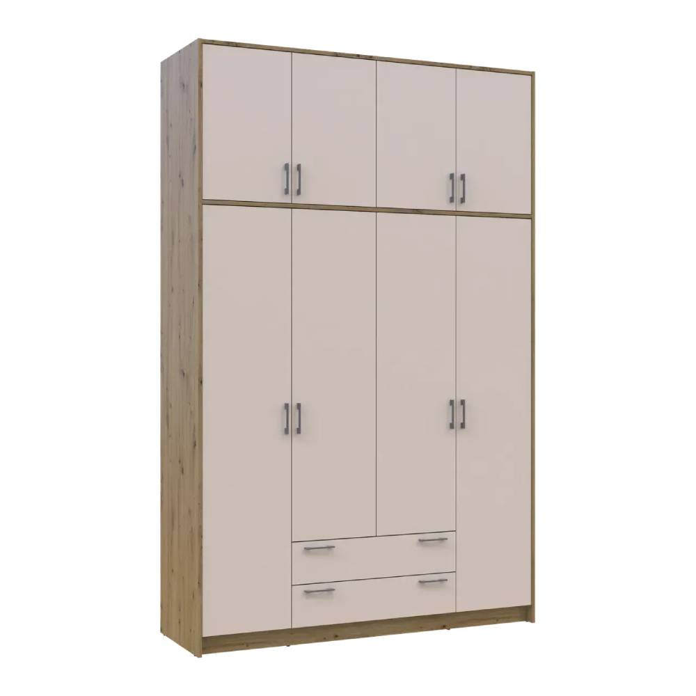 Шафа для одягу Doros Ронді з високою антресоллю Дуб Артизан/Кашемір 4 ДСП 160х52х260 (DRS-011878) Львів - фото 7