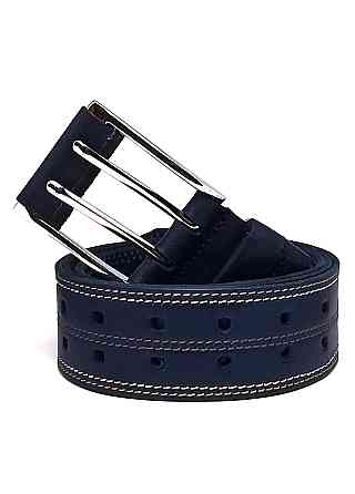 Кожаный ремень портупея 1250х45 мм синий Одесса