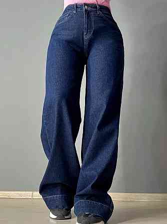 Джинси жіночі Mikaletta G-10 wide leg палаццо кльош з манжетом темно-сині, темно-синій, 30, 30, 83 см, 115 см Київ