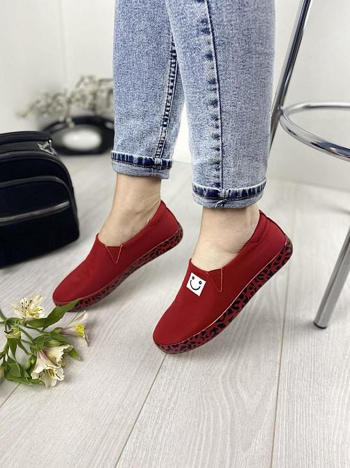 Bona Сліпони жіночі Bona MB-501 червоні (літо, тканина) (1356) Коломия - фото 3