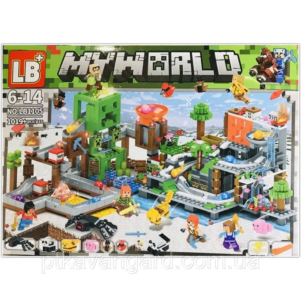Конструктор Minecraft велика шахта Крипера 1019 деталей з кульками та LED LLB1105 Хмельницький - фото 3