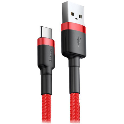 Дата кабель USB 2.0 AM to Type-C 2.0m 3A Red Baseus (CATKLF-C09) Винница - изображение 1