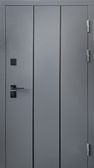 Дверь уличная Форт-М модель Милан ТЕРМОРАЗРЫВ антрацит/белое дерево 860 Киев - изображение 1