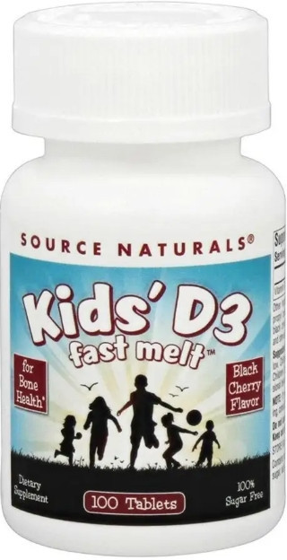 Вітамін Д3 для дітей Source NaturalsKids D-3 400 IU 100 таб вишня Київ - фото 1