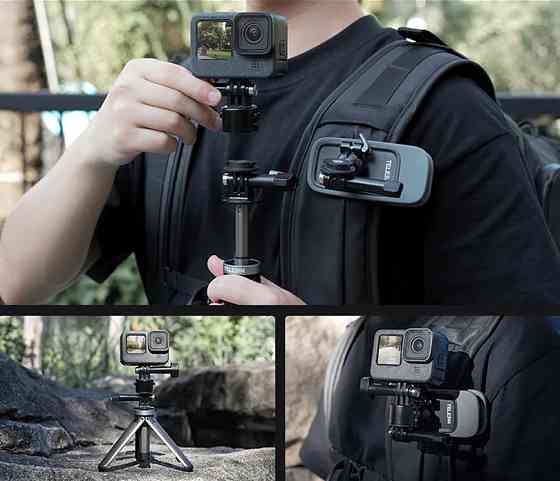 Кріплення швидкознімні для екшн-камери магнітні комплект 3в1 Telesin CQM-001 Київ