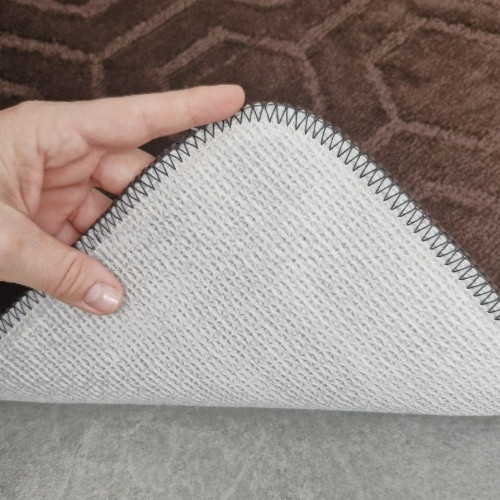 Килимок для ванних кімнат поліпропіленовий TM DarianA Standard u-cut 60*50 шоколадний соти Житомир - фото 3