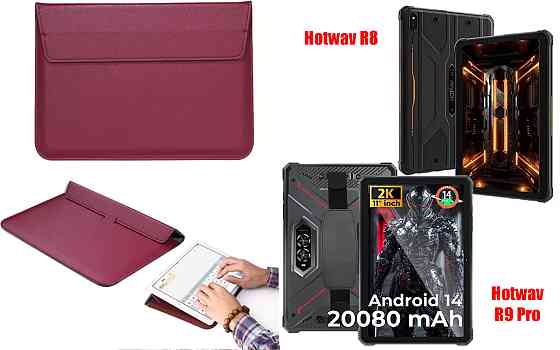 Чохол-конверт VitoCase для Hotwav R8, Hotwav R9 Pro, з функцією підставки для планшета Бордовий Київ