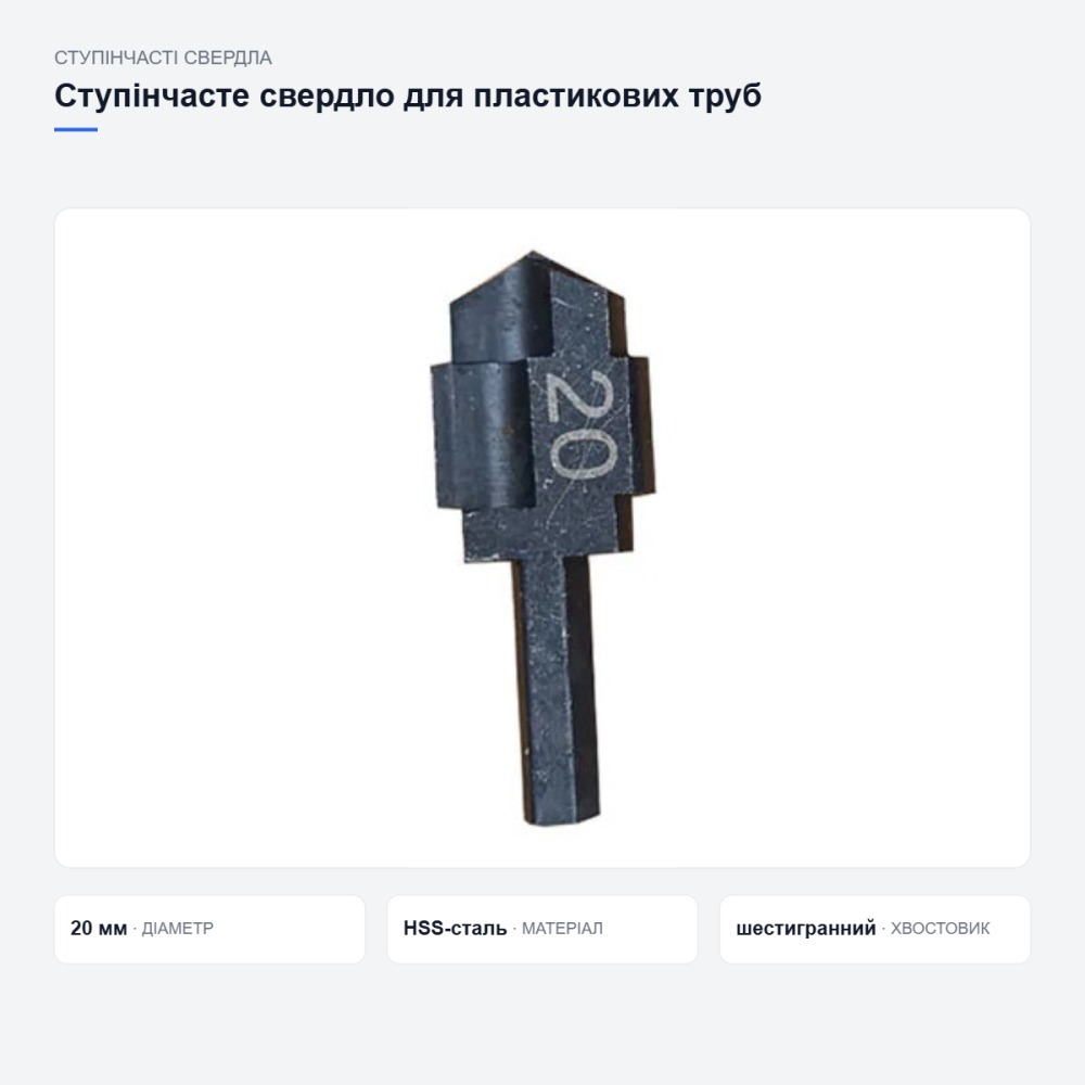 Ступінчасте свердло для пластикових труб Київ - фото 7