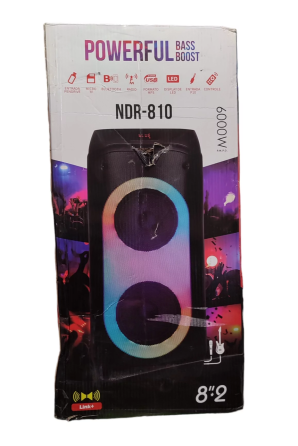 Портативна потужна бездротова колонка NDR-810 6000Вт з підсвічуванням Київ