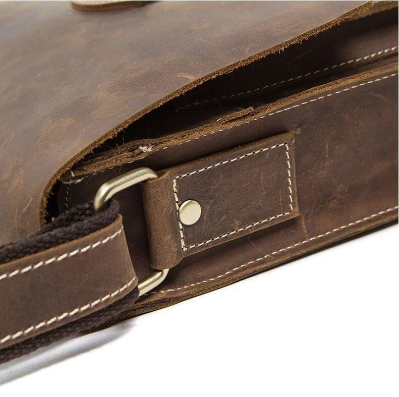 Cумка мужская вертикальная Vintage 14660 Коричневая Киев - изображение 9